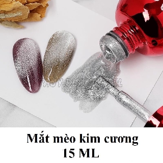 Sơn gel AS chính hãng chai đỏ mắt mèo kim cương 15ml