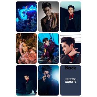 Set 8 Card giấy bo góc 2 mặt NCT 127 - FAVORITE cán màng mờ