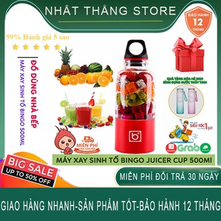 BẢO HÀNH 12 THÁNGMáy Xay Sinh Tố Mini Cầm Tay Sạc Pin 4 Lưỡi 500Ml, Siêu Tiện Dụng Cho Mùa HèSALE 50%