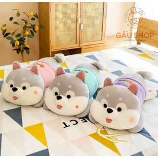 Gấu bông chó Shiba mặt áo Good loại bông mịn lông nhung ngắn hàng nhập cao cấp (hình thật chụp tại store)