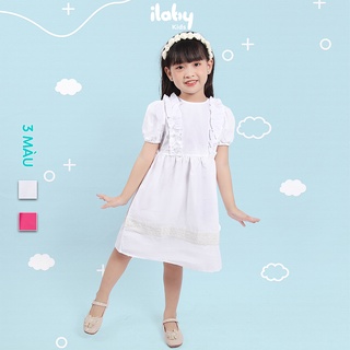 [Mã FARSBR7A giảm 10% đơn 99K] Váy cho bé gái ILABY phối bèo tay bồng [V01501]