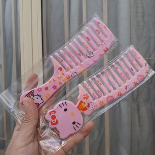Lược thưa kitty bỏ bóp mini màu hồng (14cm)