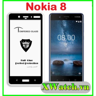 Cường lực Nokia 8 Full màn Full keo