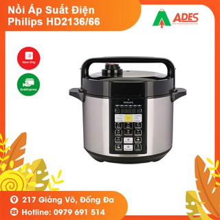 Nồi Áp Suất Điện Philips HD2136/66 5 Lít - 14 chương trình nấu tự động - Hàng chính hãng