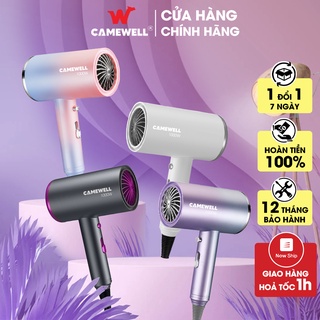 Máy sấy tóc mini CameWell công suất lớn 1000W tạo kiểu tóc chuyên nghiệp 2 chiều nóng lạnh CW02HD