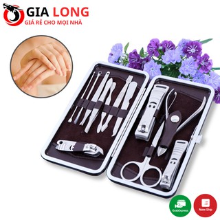 Bộ Dụng Cụ Làm Móng 12 Món Kèm Hộp Da Sang Trọng