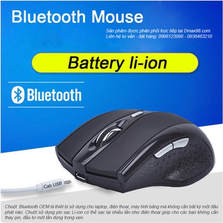 Chuột Bluetooth không dây sử dụng Pin sạc Li-ion