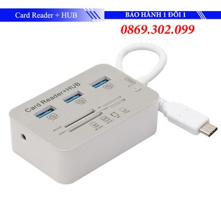 Cáp Type C sang Hub Usb kiêm đầu đọc thẻ đa năng