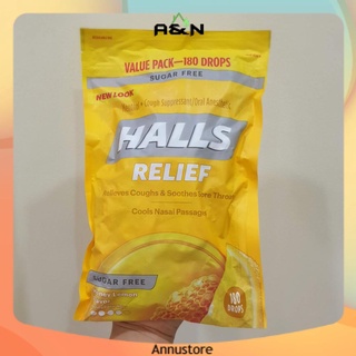 Kẹo ngậm Halls không đường chanh mật ong 180 viên - Hàng Mỹ