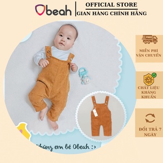 Quần áo sơ sinh, Bộ áo yếm trẻ em chất liệu nhung tăm mềm mại xinh xắn cho bé yêu từ 0 - 24 tháng