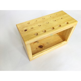 Hộp cắm bút viết, cọ vẽ, hoa decor bằng gỗ tự nhiên
