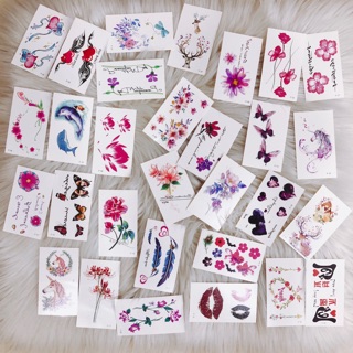 Set 30 tấm hình xăm dán giá 50k tattoo