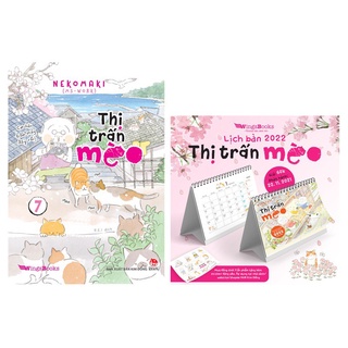 Sách Kim Đồng - Combo Truyện + Lịch - Thị Trấn Mèo ( Tập 7 + Lịch Bàn + Sticker )