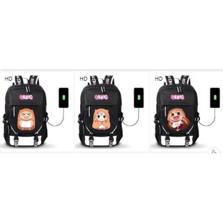 Balo Khóa Trắng Vát CÔ EM GÁI HAI MẶT Himouto! Umaru-chan anime chibi đi học cặp sách tiện lợi