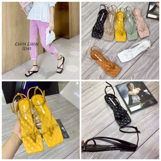 SANDAL CHIN CHIN XỎ NGÓN BỆT MẶT CHẦN CHỈ