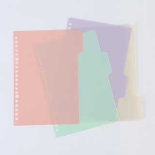 Tab phân trang set 4-5 tờ trơn màu A5 B5 A4 sổ còng - Gấu Thỏ House
