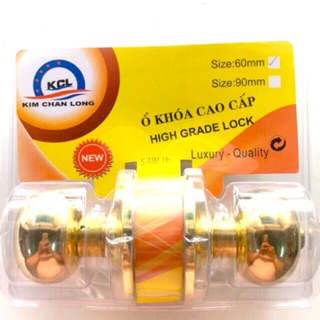Khoá tay nắm tròn LOCK màu vàng kim