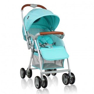 Xe đẩy cao cấp Kids Plaza Avon (tên cũ Mamago Avon Premium) màu xanh ngọc/ màu xám bạc