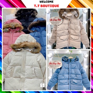 Áo phao nữ thời trang, Phao béo nữ hàng LOAI 1 mũ lông tháo được ( kèm ảnh thật shop tự chụp )