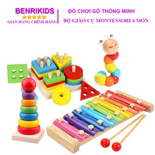 Đồ Chơi Tổng Hợp Phát Triển Trí Tuệ Tư Duy Logic Bằng Gỗ Benrikids An Toàn Cho Bé Lớp Mầm Non