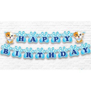 Dây happy birthday hoạt hình dễ thương cho bé trai bé gái trang trí sinh nhật