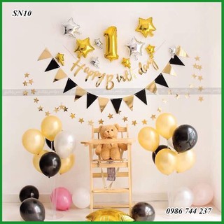 Set Bóng Trang Trí Sinh Nhật Cho Bé 1 Tuổi Mã SN10