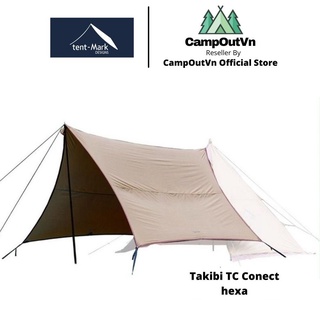 Bạt cắm trại phụ kiện dã ngoại Tent Mark Takibi hexa tăng bạt vải TC campoutvn A138