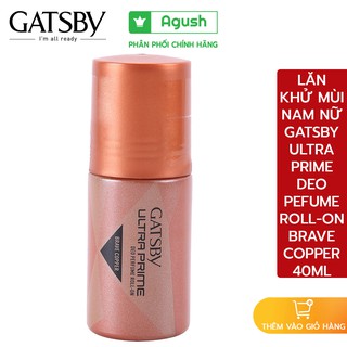 Lăn khử ngăn mùi cho nam Gatsby Ultra Prime Deo Roll-on Perfume Brave Cooper mini 40ml không ố vàng áo hương nước hoa