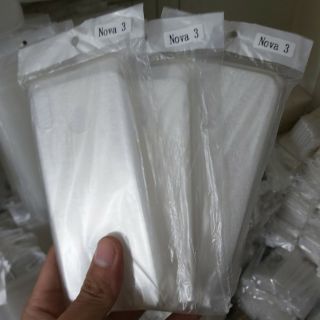 Bộ 3 chiếc ốp dẻo silicon huawei nova 3 trong suốt (loại tốt)