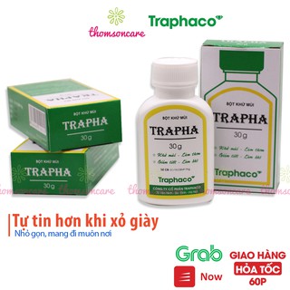 Khử mùi hôi chân, hôi nách Trapha 30g - dạng bột giúp hết mùi giày, giảm tiết mồ hôi - Traphaco