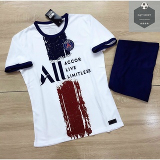 Áo Đấu PSG Trắng 2021/22 ❌RẺ VÔ ĐỊCH❌ Bộ Quần Áo Đá Bóng CLB PSG 2021/22 Hàng Gai Thái Cao Cấp