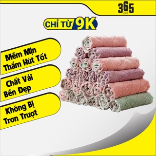 [ Combo 10 chiếc ] Khăn lau bếp đa năng 2 mặt siêu thấm (lau bếp, bát đĩa, bàn ghế...) kháng khuẩn