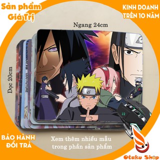 <18 mẫu> Lót chuột máy tính Anime Naruto kích cỡ bàn di chuột lớn 20x24cm chất liệu mouse pad cao su