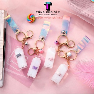 PVN27330 Móc khóa heo con trong bình sữa xinh xắn dễ thương T2