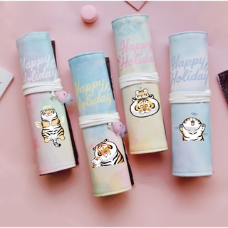 hộp bút cuộn hổ mập màu loang HBLC25 hộp bút cute đựng màu vẽ thần tượng hoạt hình idol dễ thương