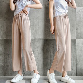 Quần ống rộng culottes vải tăm 95cm