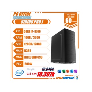 PC Sirius Pro Bộ máy tính học online, bán hàng, dùng cho văn phòng, Ram 4Gb, có ổ SSD nhiều cấu hình