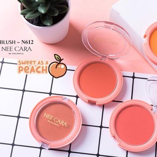 [Auth Thái] Phấn Má Hồng Không Nhũ Nee Cara Tông Cam N612-04 - Phấn Má Lì Tông Cam - Nee Cara Sweet As A Peach