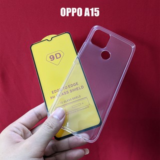 Bộ ốp lưng dẻo kính cường lực Oppo A15