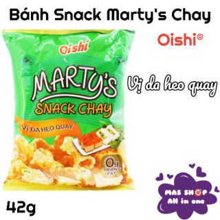 Snack Chay Marty's Oishi gói 42g vị da heo quay