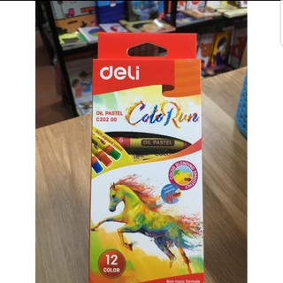 Bút sáp 12 màu Deli C20200