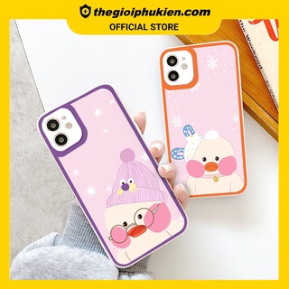 Ốp iphone - Ốp lưng iphone cạnh vuông viền camera Vịt mỏ phù dành cho ip 6 đến 14promax - ng148