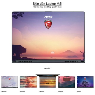 Skin dán Laptop MSI in hình thiên nhiên (inbox mã máy cho Shop)