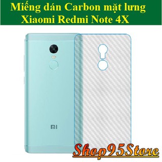 Miếng dán Carbon mặt lưng Xiaomi Redmi Note 4X