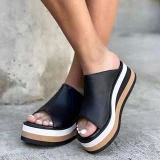 [Giá hủy diệt] Dép đế xuồng đế bánh mì TĂNG CHIỀU CAO QUAI HỞ MŨI giày Chuộng, dép xuồng thời trang Hàn Quốc 7cm
