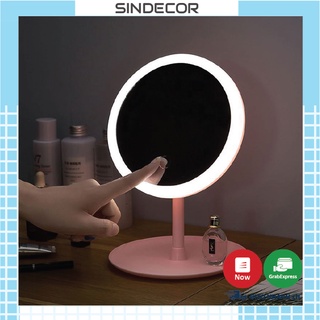 Gương trang điểm đèn led cảm ứng  phong cách Hàn Quốc