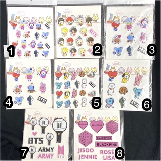 set sticker nổi trang trí BTS BT21 Blackpink
