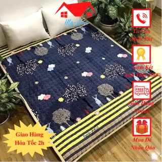 Thảm nỉ hoa văn trải giường, trải sàn đa năng 3 lớp siêu dày cho mùa đông ấm áp 1m6*2m, 1m8*2, 2m*2m2.