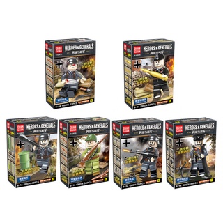 Bộ 6 Minifigures Pháo Binh Phòng Không - Đồ Chơi Lắp Ráp non-lego Xếp Hình Quan Guan 100074