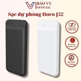 Cục sạc dự phòng 10000mAh HOCO J52, pin dự phòng chính hãng sạc nhanh 2A dùng cho iphone samsung xiaomi  - BAOVY